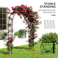 Steel Garden Arch, 7.5' Garden Arbor Trellis for Climbing Plants, Roses, Wedding Arch for Outdoor Bridal Party, Ceremony