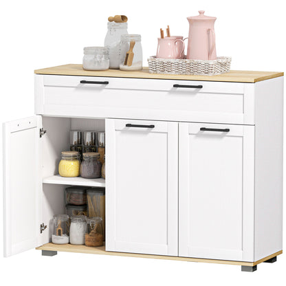 40" Sideboard Buffet Cabinet with 3 Doors - White