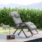 Padded Zero Gravity Chair, Folding Recliner Chair, Patio Lounger with Cup Holder, Adjustable Backrest, Removable Cushion for Outdoor, Deck, Poolside, Red