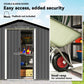 6.5x3.5ft Metal Garden Storage Shed for Outdoor Tool Storage with Double Sliding Doors and Vents, Dark Grey