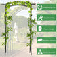 7Ft Outdoor Garden Arbor, Wedding Arch for Ceremony, Trellis with Scrollwork Design, Ideal for Climbing Vines and Plants, Black