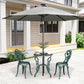 3 Pieces Patio Bistro Table and Chairs Antique Green