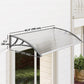 Window Awning Door Canopy, Polycarbonate Front Door Outdoor Patio Cover, Sun Shelter, Hollow Sheet, 43.3" x 23.6", Clear