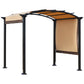 10' x 8' Outdoor Retractable Canopy Pergola Steel Frame Patio Pergola Shelter Sun Shade with Arc Roof, Beige