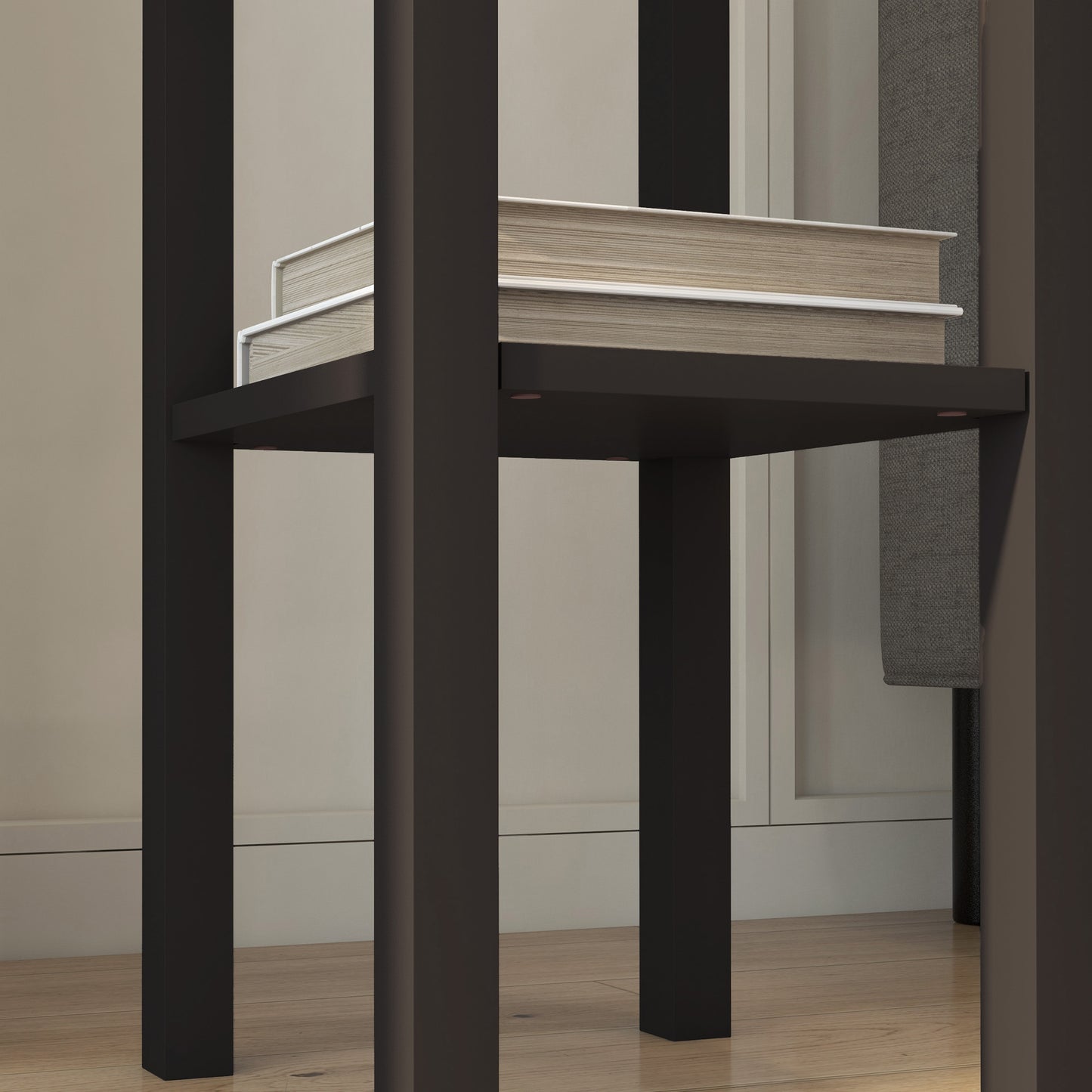 2-Tier Side Table with Drawer and Shelf, End Table for Living Room and Hallway, Coffee