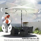 8.5ft Cream White Round Market Table Umbrella with Tilt
