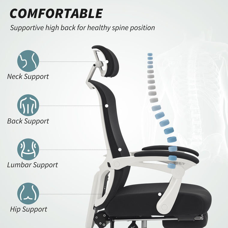 Ergonomic Mesh Reclining Office Chair with Headrest
