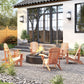 Classic Adirondack Chair, Muskoka Chairs, Garden Deck Chair with Cup Holder for Patio, Indoor, Backyard, Dark Grey