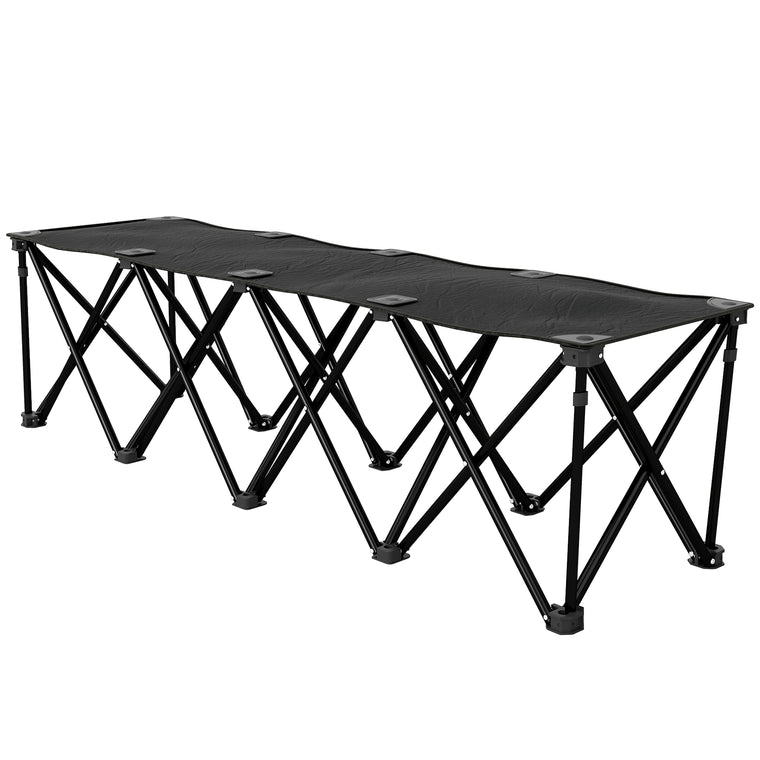 Portable 4-Seater Folding Team Bench with Carry Bag
