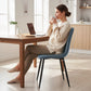 Dining Chairs Set of 4, Upholstered Dining Room Chairs with Steel Legs, Modern Kitchen Chair for Dining Room, Light Blue