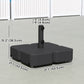 Patio Umbrella Base with Wheels & Brake Heavy Duty Outdoor Umbrella Stand Holder for for 1.5"/1.9" Poles Black