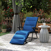 Foldable Lounge Chair, Reclining Patio Sun Lounger with 6-Position Adjustable Back, Blue