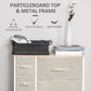 Dresser with 7 Drawers, Chest of Drawers with Metal Frame, Fabric Dresser for Living Room, Light Grey