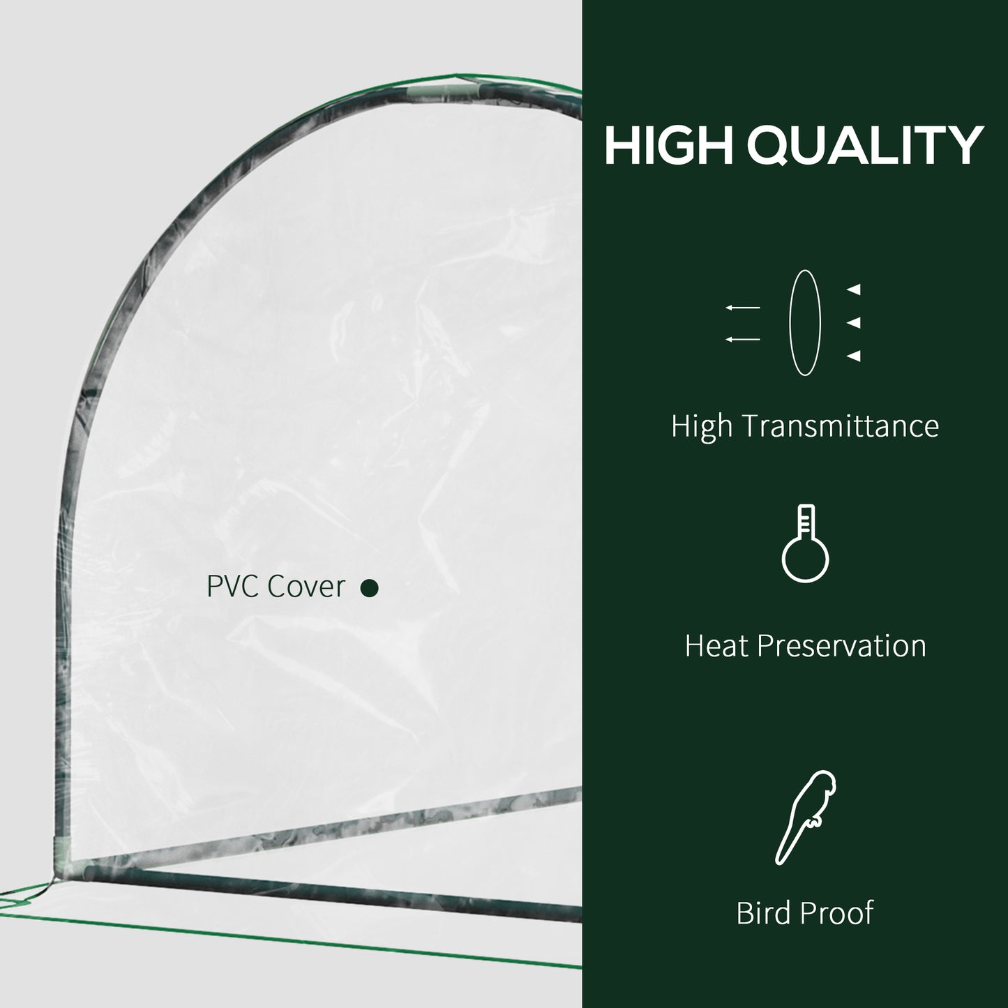 6' x 3' x 2.6' Mini Greenhouse Portable Hot House for Plants with Zippered Doors for Outdoor, Indoor, Garden, Clear