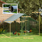 Metal Chicken Coop, 9.8 x 11.2 FT Walk-in Chicken Run with Cover, Lockable Door, Outdoor Poultry Cage for 10-15 Chickens