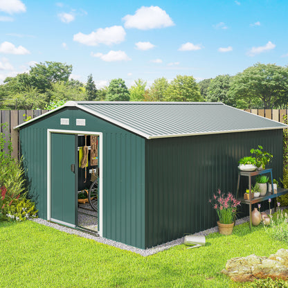 11' x 13' Storage Shed with Sliding Doors and Ventilation