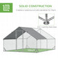 9.8' x 13.1' x 6.6' Chicken Coop Cage, Outdoor Hen House w/Cover & Lockable Door