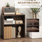Wood Small Bookshelf 2 Tier Storage Rack Chest Unit Home Office Furniture Walnut