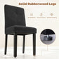 Modern Dining Chairs Set of 4, Kitchen Chairs with Rubberwood Legs and Padded Seat, Black
