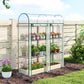 3 Tier Mini Greenhouse, Portable Greenhouse with 2 Roll-up Doors, 56.3" x 18.1" x 64.6", Clear