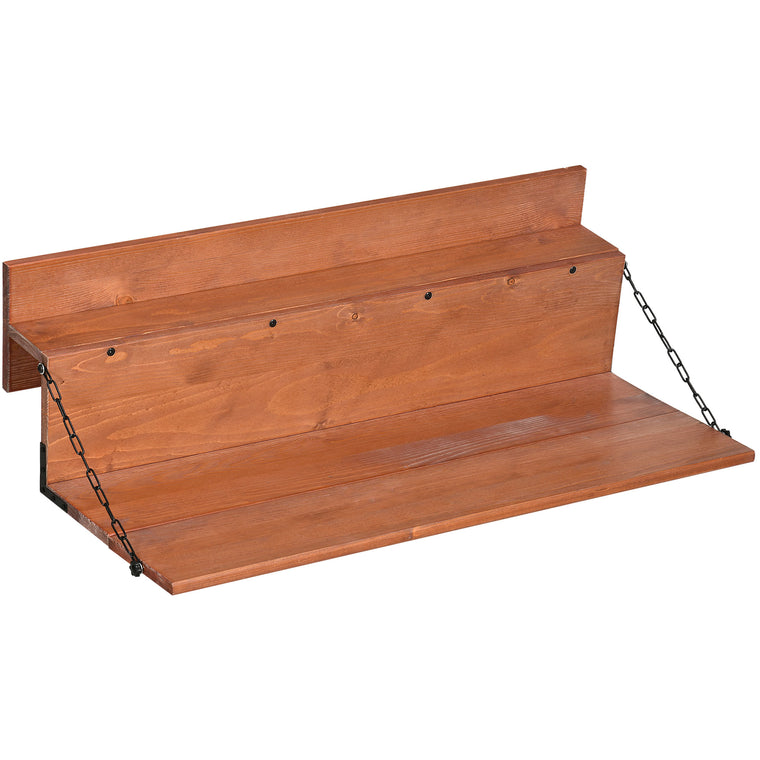 Orange Foldable Balcony Table, 39.4"