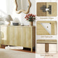 47" Buffet Cabinet with Storage, Fluted Sideboard with Push to Open Design, 2 Adjustable Shelves and 4 Doors, Natural