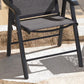 2-Piece Folding Chair Set for Relaxing on Patio Balcony Garden, Comfortable Outdoor Furniture with Armrests, Dark Grey