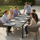Expandable Outdoor Dining Table for 6-8 People, 59"-89" Aluminum Patio Dining Table with Slatted Top, Dark Grey