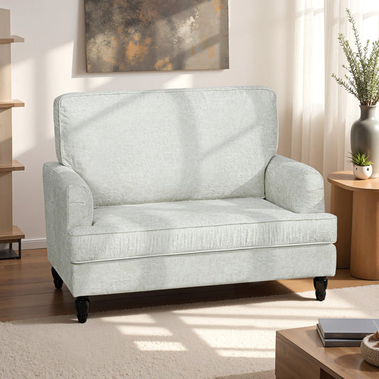 Leathaire Accent Armchair with Turned Legs