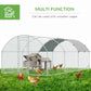 9.2' x 18.7' x 6.5' Silver Galvanized Chicken Coop with Cover