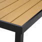 Patio Dining Table for 8, Rectangular Aluminum Outdoor Table for Garden Lawn Backyard, Black