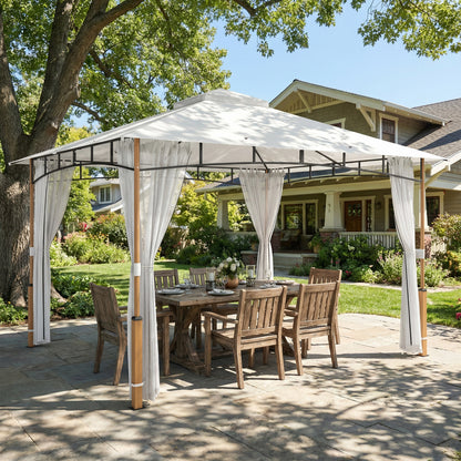 10' x 12' Double Roof Gazebo with Netting