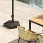 Patio Umbrella Base Holder, Heavy Duty Outdoor Umbrella Stand Base, Poolside, Black