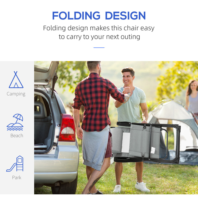 4-Piece Folding Lounge Chair Set with 5-Level Backrest