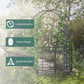 6.7 FT Steel Garden Arch with Gate Outdoor Courtyard Arbor for Climbing Vine Plants Lawn Backyard Decoration Dark Grey