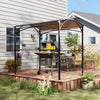 8' x 5' Hardtop Grill Gazebo with PC Board Roof & Side Shelves