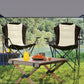 2 Pack Folding Camping Chairs, High Back Folding Chairs w/ Cup Holder, Padded Camping Chairs for Outdoor Events, Cream