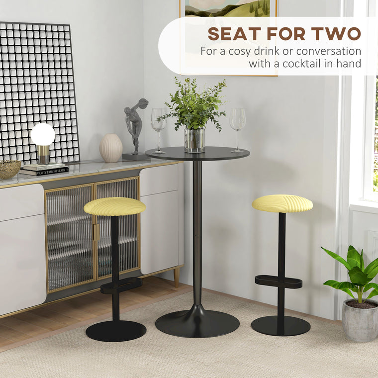 Round High-Top Bar Table for 2