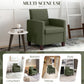 Fabric Accent Chair, Modern Armchair with Seat Cushion and Non-Slip Pads for Living Room, Bedroom, Dark Green