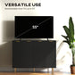 Modern Kitchen Storage Cabinet, Sideboard Buffet Cabinet with Adjustable Shelves for Hallway, Black