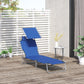 Outdoor Lounge Chair, Adjustable Folding Chaise Lounge, Tanning Chair with Sun Shade for Beach, Camping, Hiking, Backyard, Light Grey