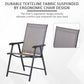 4-Piece Folding Chair Set for Relaxing on Patio Balcony Garden, Comfortable Outdoor Furniture with Armrests, Grey