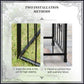 7.2FT Metal Garden Arch with Gate, 2 Side Planter Baskets, Garden Arbor Archway Trellis for Roses and Climbing Plants, Black
