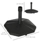 48lbs Concrete Square Patio Umbrella Base Weight, Outdoor Umbrella Stand Holder for Lawn, Deck, Backyard, Garden, Black