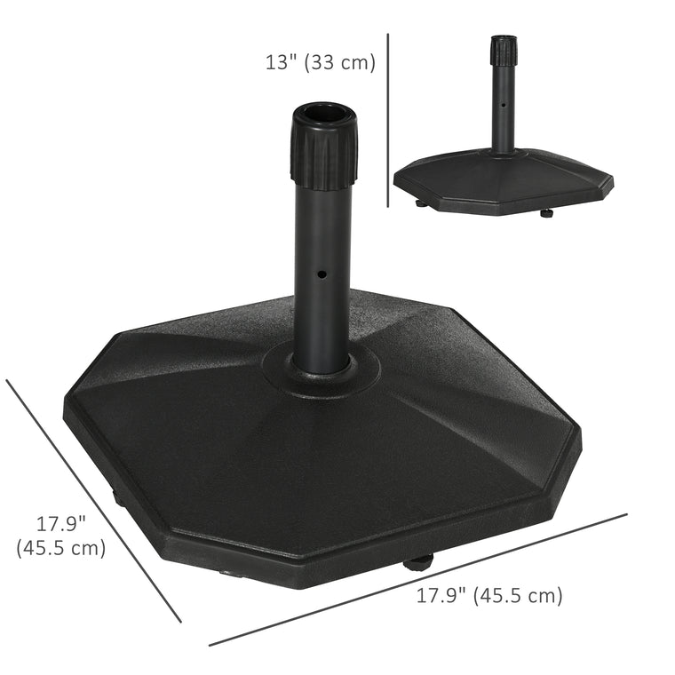 48 lb Black Concrete Square Umbrella Base