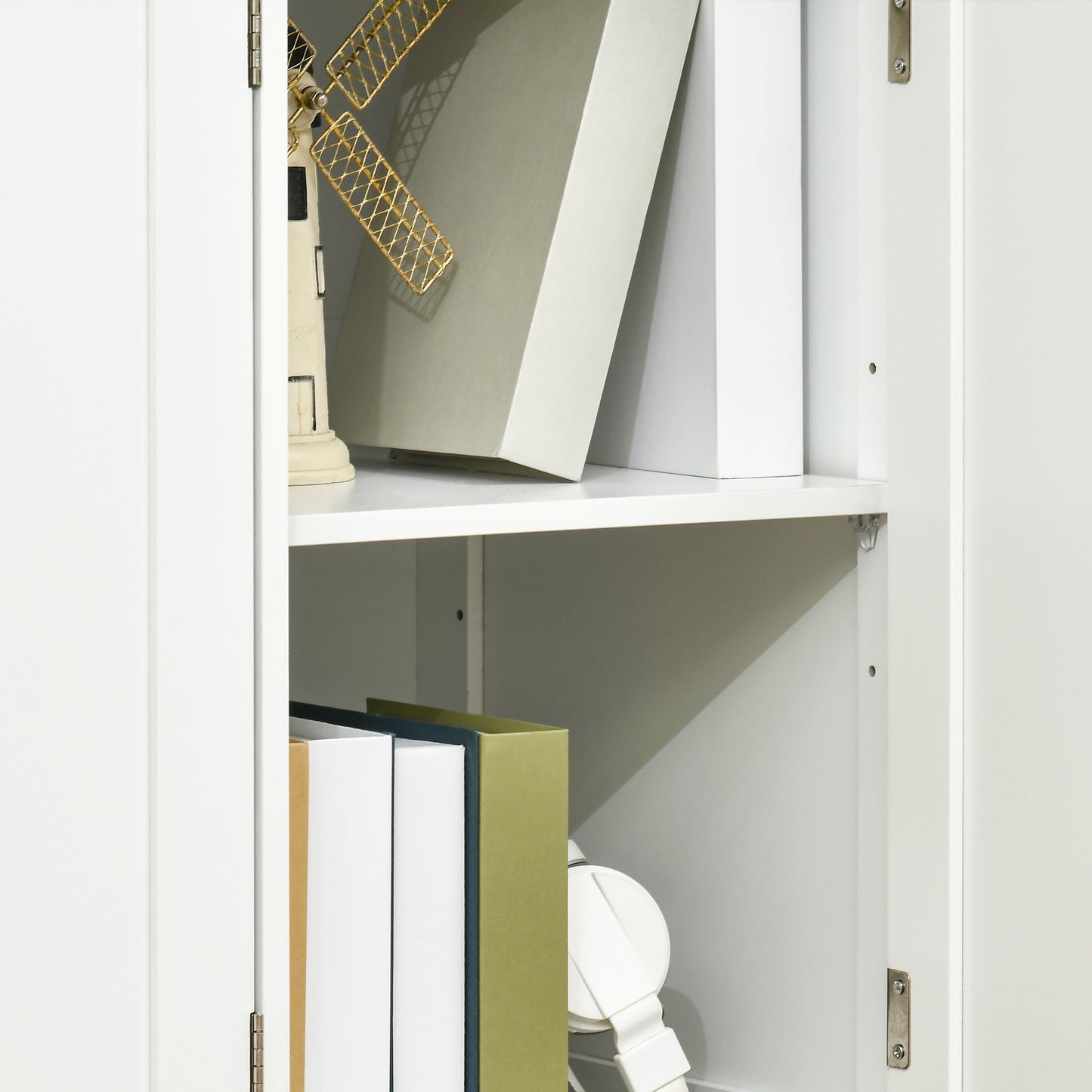 Modern Sideboard, Buffet Cabinet with Storage Cabinets, Drawers and Adjustable Shelves for Living Room, White