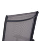Outdoor Dining Chairs Set of 2, Folding Patio Dining Set with Texteline and Steel Frame for Park Convenient Seat