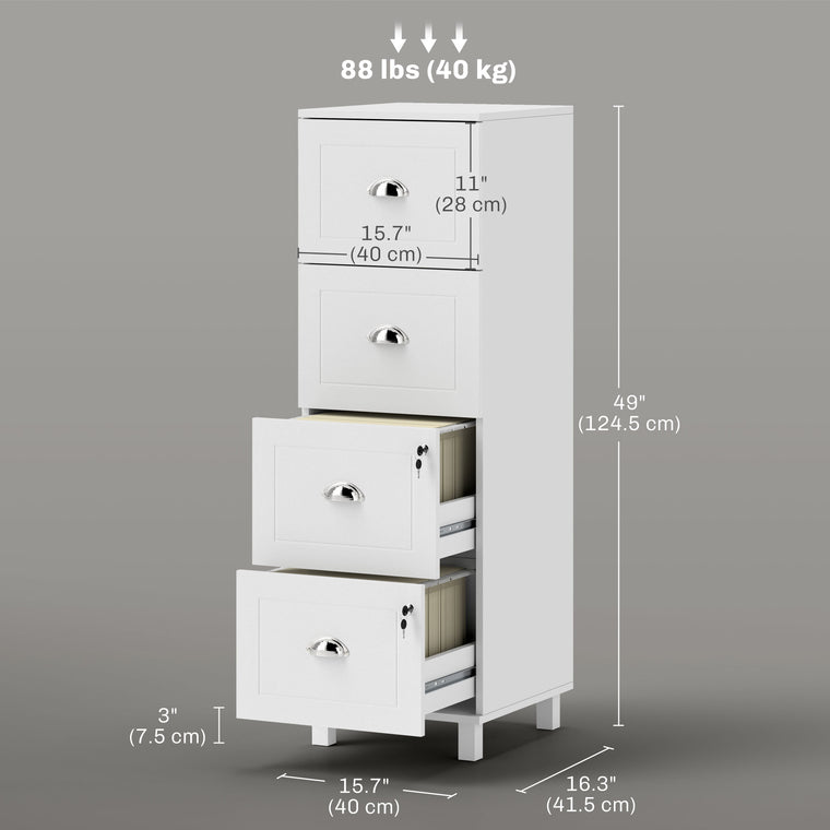 4-Drawer File Cabinet with Lock