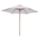 ⌀9' x 8' H Patio Umbrella, Market Umbrella with Hardwood Frame and Wind Vent, Outdoor Beach Parasol, White