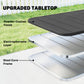 47" x 28" Outdoor Dining Table for 4, Rectangular Patio Table with Slatted Top and Rounded Edges, Grey